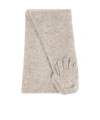 Moschino Rectangular Scarf And Gloves Set In Brown