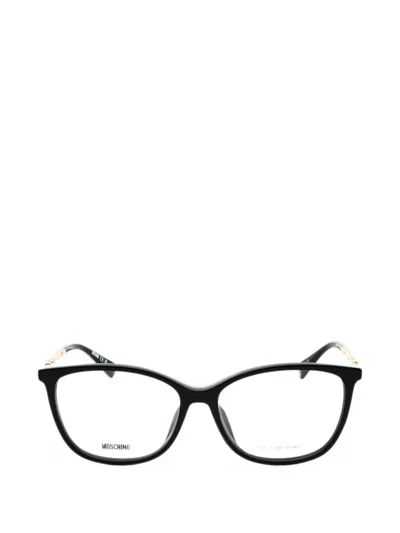Moschino Rectangular-frame Glasses In Black