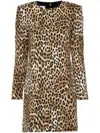 Moschino Couture Dress With Animal Pattern In Red