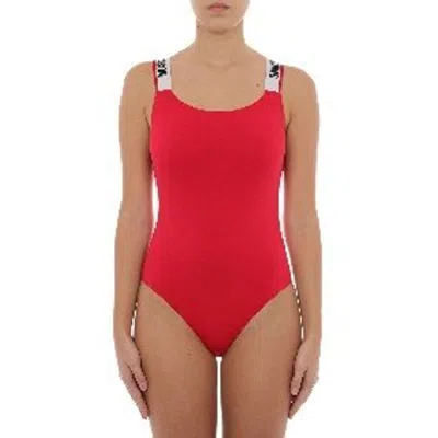 Moschino Red Cotton One-piece Swimsuit