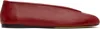 Moschino Red Duck Nappa Ballerina Flats In 500 Red