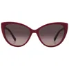 Moschino Red Gradient Cat Eye Ladies Sunglasses Mol043/s 08cq/3x 57 In Burgundy