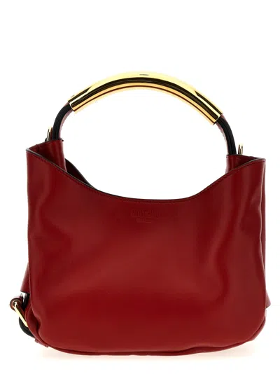 Moschino Red Handle Me Shoulder Bag