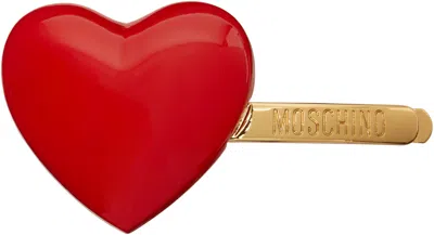 Moschino Red Heart Hair Clip