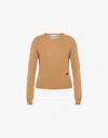 Moschino Heart-motif Crew-neck Jumper In Beige