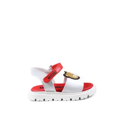 Moschino Kids' Red Sandals For Bab Girl And Girl In Multicolor