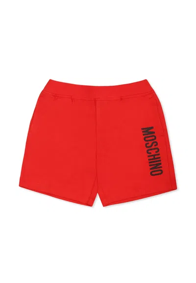 Moschino Kids' Red Shorts For Baby Boy With Logo