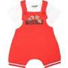 MOSCHINO RED SUIT FOR BABY BOY WITH TEDDY BEARS