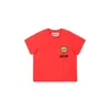 Moschino Red T-shirt For Baby Boy With Teddy Bear In Red