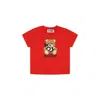 Moschino Red T-shirt For Babykids With Teddy Bear In Red