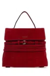 Moschino Small Structured Handbag Featuring Buckle Detail In Red