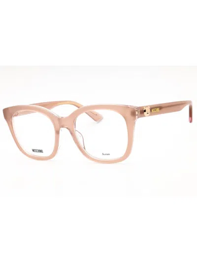 Moschino Refined Rectangular Eyeglasses For Women In Neutral