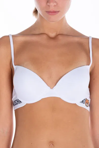 Moschino Reggiseno Teddy Bianco