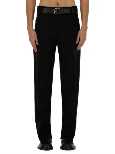 MOSCHINO REGULAR FIT BLACK WOOL PANTS