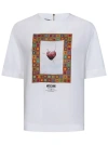Moschino Graphic-print Crepe Blouse In White