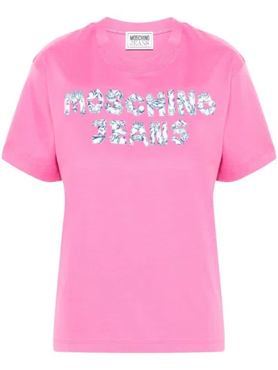 Moschino Relaxed Fit Short Sleeve T-shirt In Pink