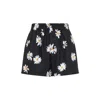 Moschino Black All Over Daisy Print Shorts In Black