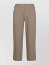 Moschino Relaxed Fit Trousers With Pockets And Loops In Brown