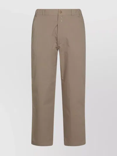 Moschino Relaxed Fit Trousers With Pockets And Loops In Brown