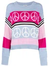 Moschino Relaxed Fit Wool Blend Sweater In Multi