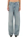 Moschino Relaxed Wide-leg Denim Pants In Blue