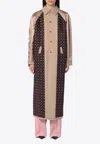Moschino Reversible Trench Coat In Gabardine And Satin In Beige