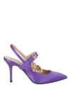 Moschino Rhinestone-embellished Pumps In Purple