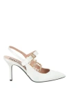 Moschino Rhinestone-embellished Pumps In White