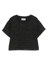 Moschino T-shirt Mit Strass In Schwarz