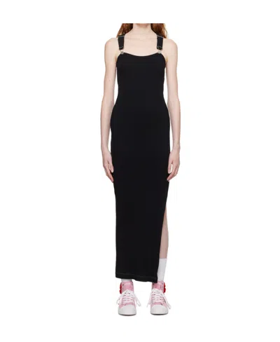 Moschino Rib Knitted Dress In Black