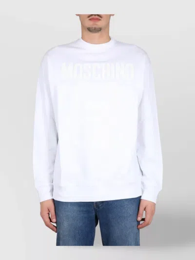 MOSCHINO RIBBED CREW NECK SWEATER