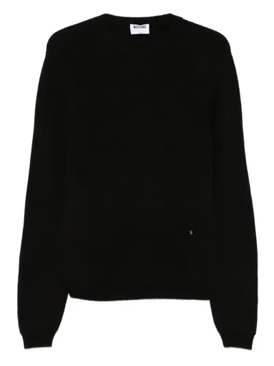 MOSCHINO RIBBED-KNIT SWEATER