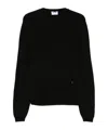 Moschino Soft Ribbed Crewneck Knitwear With Long Sleeves