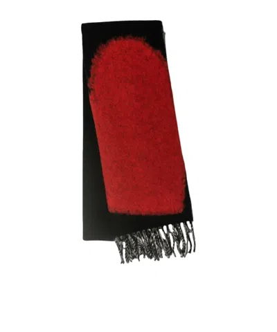 Moschino Ribbed Scarf In Red