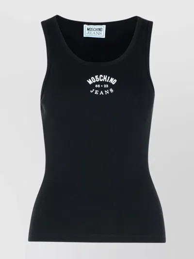 Moschino Round-neck Vest In Black
