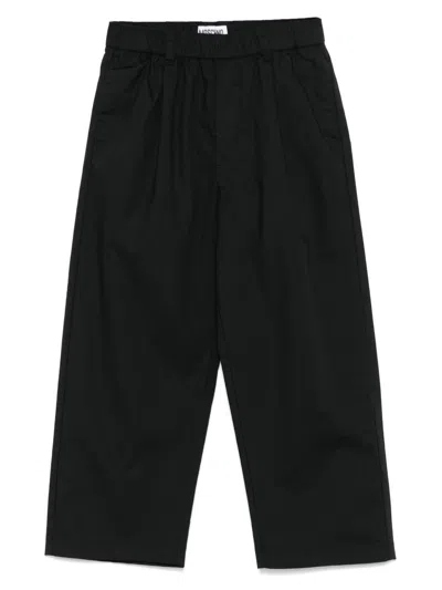 Moschino Kids' Ripstop Trousers In Black