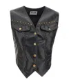Moschino Rivet Detail Vest In Black