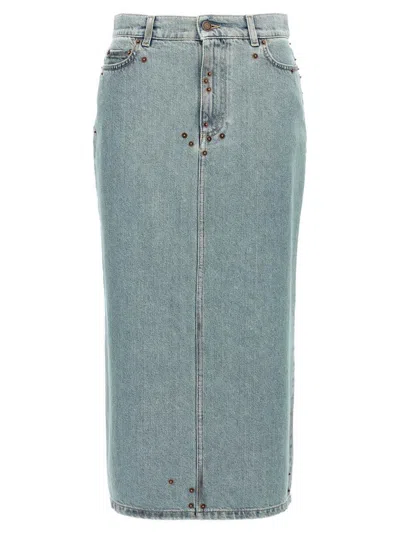 Moschino Rivets Denim Skirt