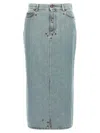 Moschino Women Rivets Denim Skirt