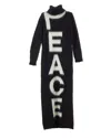 Moschino Intarsia-knit Virgin-wool Blend Dress In Black