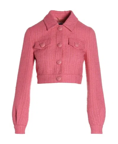 MOSCHINO MOSCHINO TWEED LONG SLEEVED CROPPED JACKET