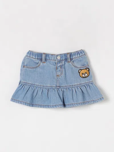 MOSCHINO SKIRT MOSCHINO KIDS COLOR DENIM,G66516028