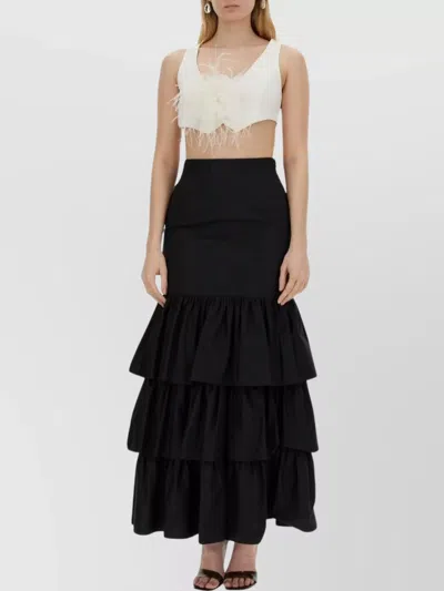 Moschino Rose Embellished Sleeveless V Neck Crop In White