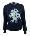 Moschino Round-collar And Long-sleeved Sweater In Black
