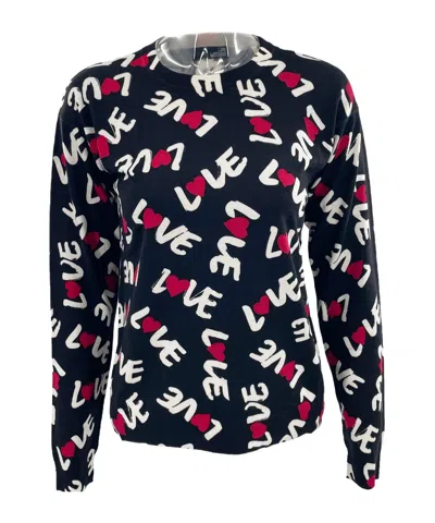 Moschino Round-collar And Long-sleeved Sweater In Black