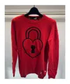 Moschino Round-collar And Long-sleeved Sweater In Red