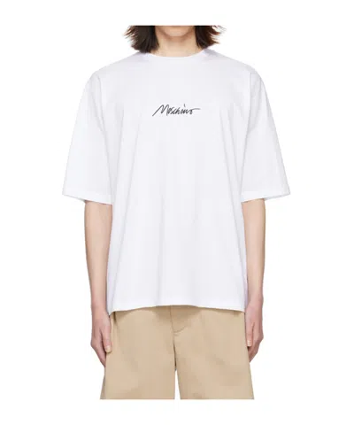 MOSCHINO ROUND COLLAR EMBROIDERED T-SHIRT