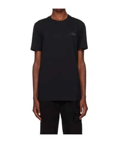 Moschino Round Collar Logo T-shirt In Black