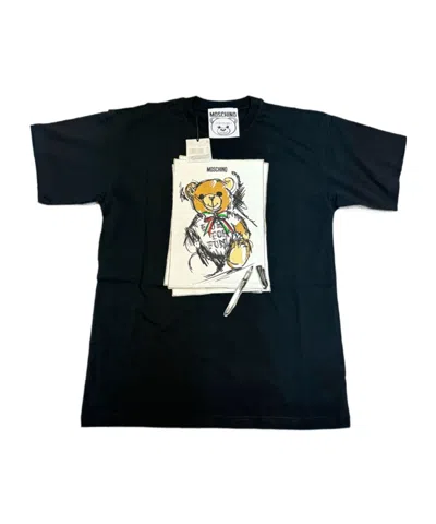Moschino Round Collar Logo T-shirt In White