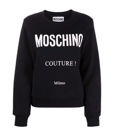 Moschino Couture Logo-print Sweatshirt In Black